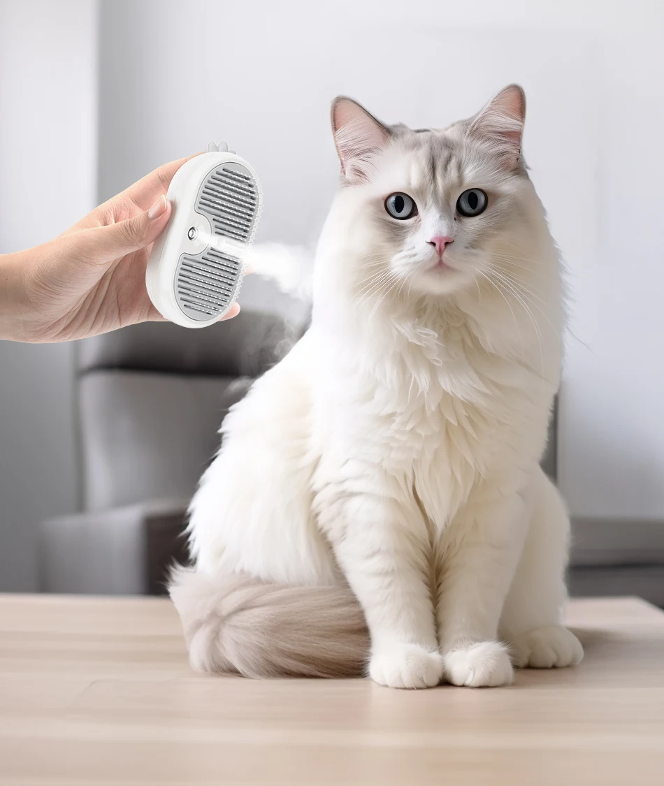 3 in 1 Pet Steam Spray Grooming Brush